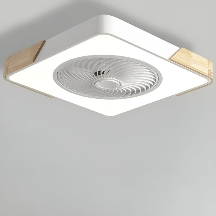 Bladeless Semi Flush Ceiling Fan With Light And Remote Control