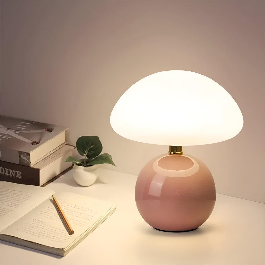Blush Cloud Bedside Table Lamp With Ambient Lighting