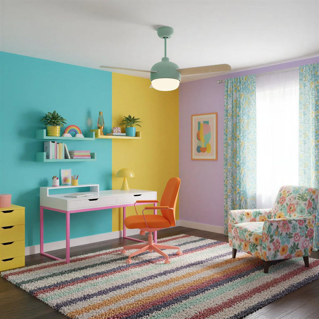 Ceiling Fan Light Featuring Modern Nordic Design And Remote Control