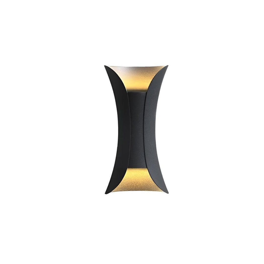 Curved Outdoor Wall Light with Up Down Lighting Design