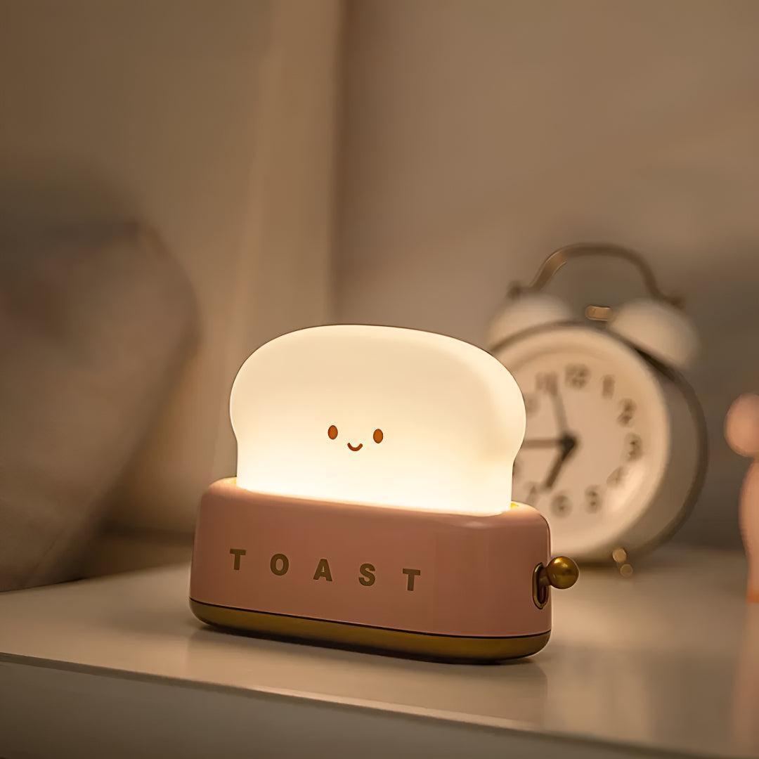 Cute Toaster Table Desk Lamp With Adjustable Brightness