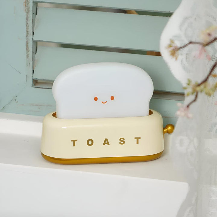 Cute Toaster Table Desk Lamp With Adjustable Brightness