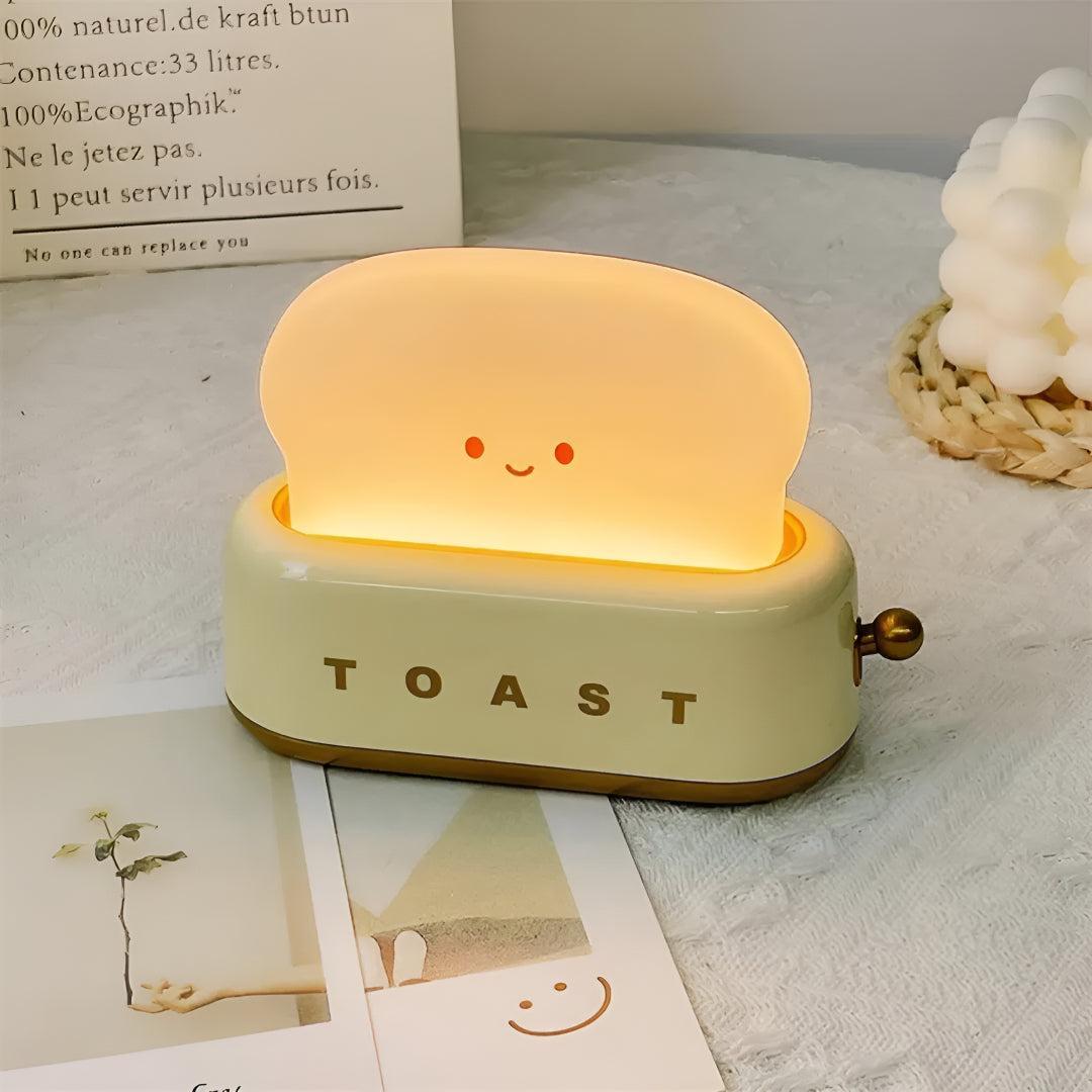 Cute Toaster Table Desk Lamp With Adjustable Brightness