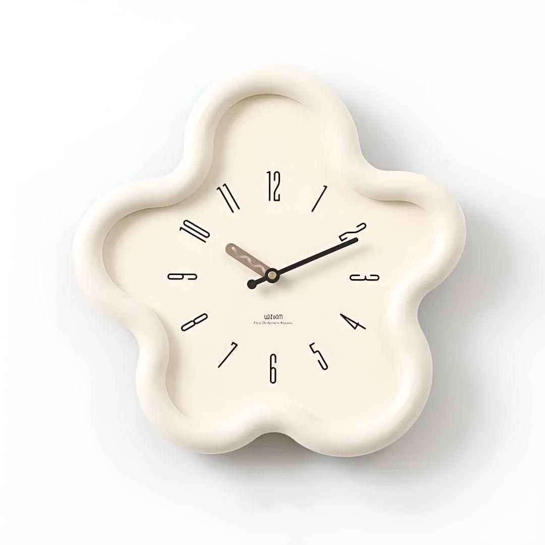 Decorative Flower Wall Clock With Silent Pendulum