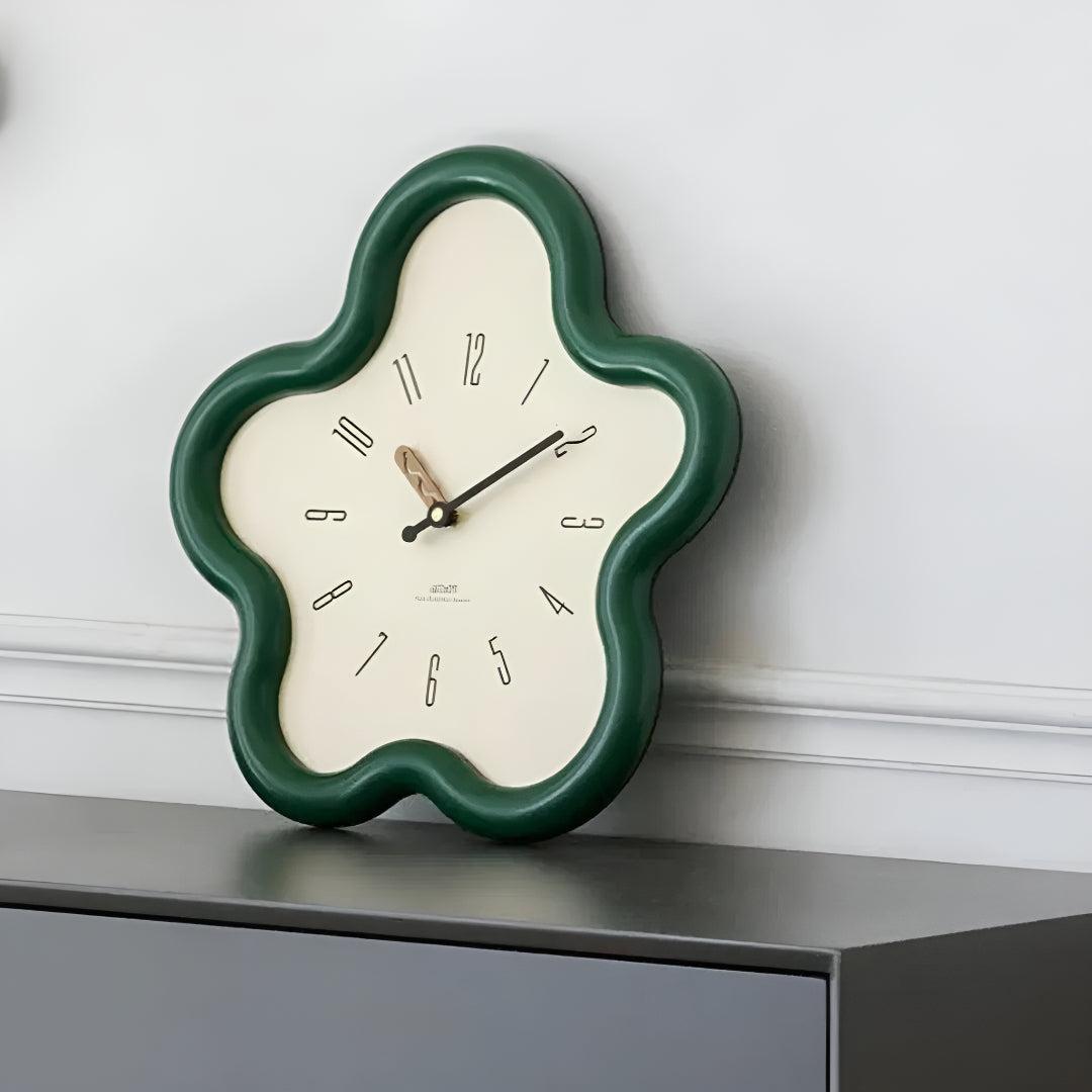 Decorative Flower Wall Clock With Silent Pendulum