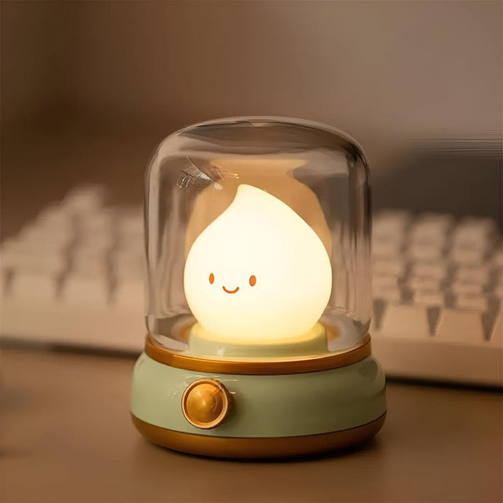 Dimmable Flame Night Light Bedside Lamp With Adjustable Brightness