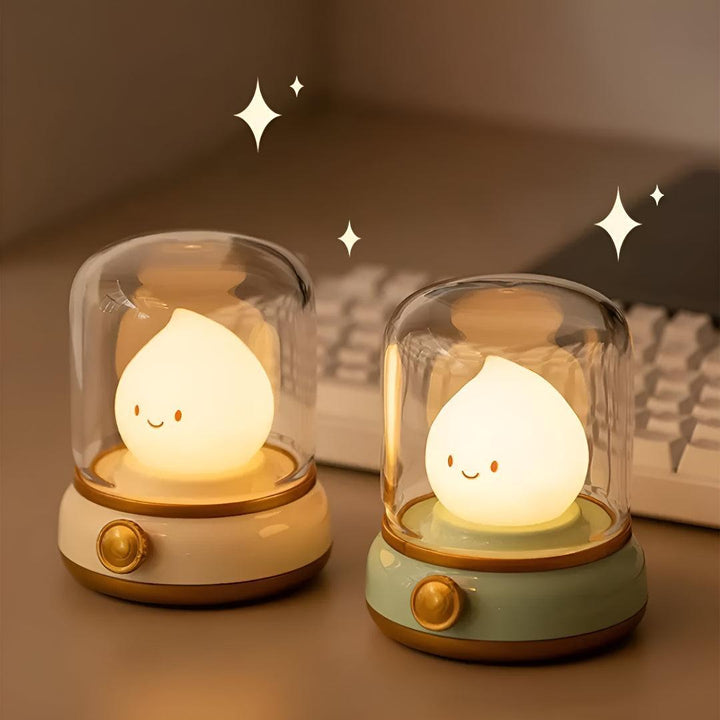 Dimmable Flame Night Light Bedside Lamp With Adjustable Brightness