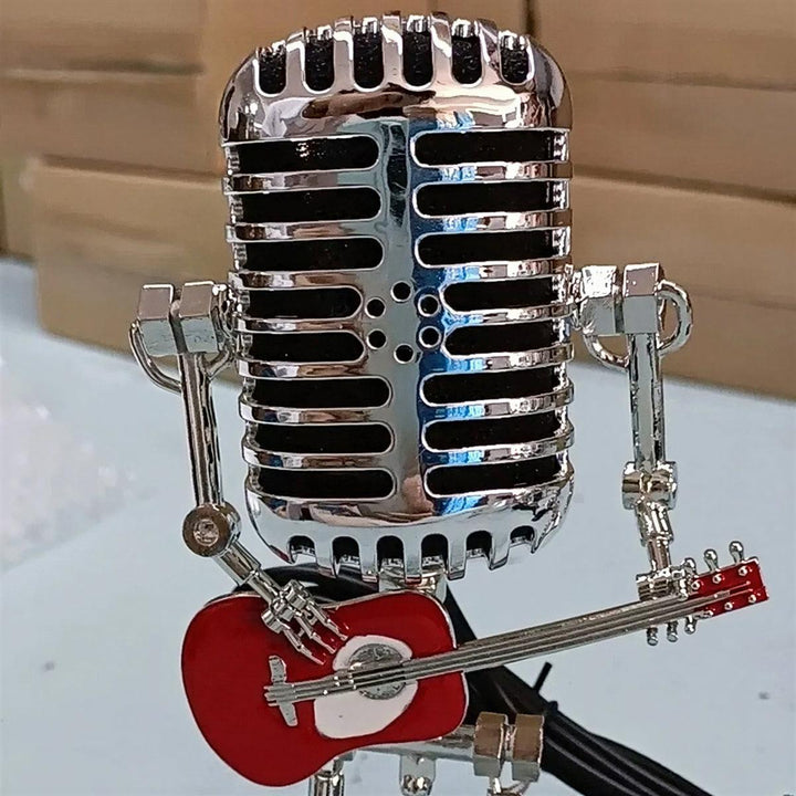 Dimmable Retro Desk Lamp With Microphone And Guitar Design