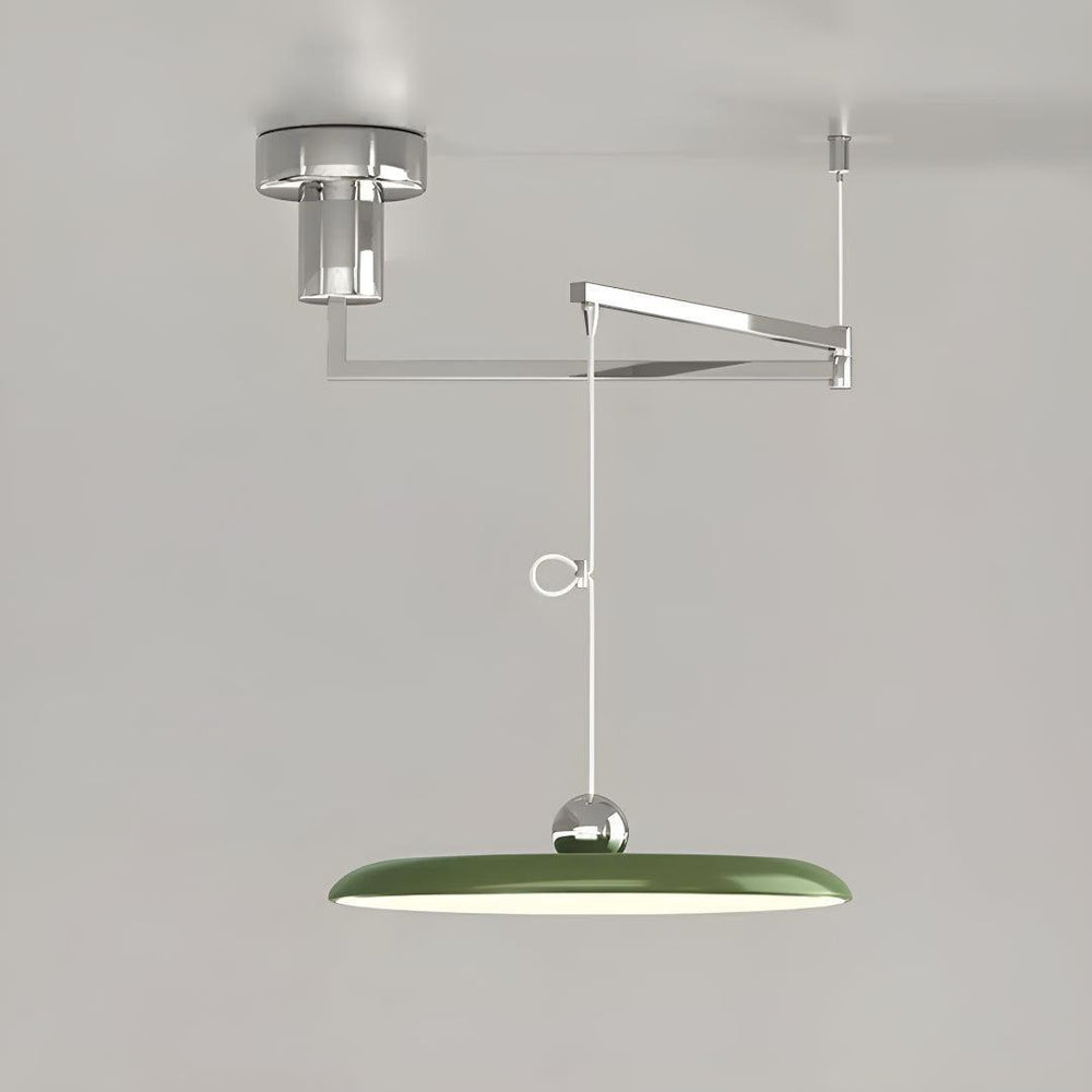 Flat Pendant Light With Adjustable Arm