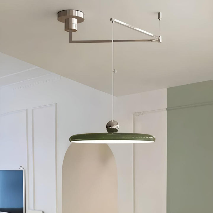 Flat Pendant Light With Adjustable Arm