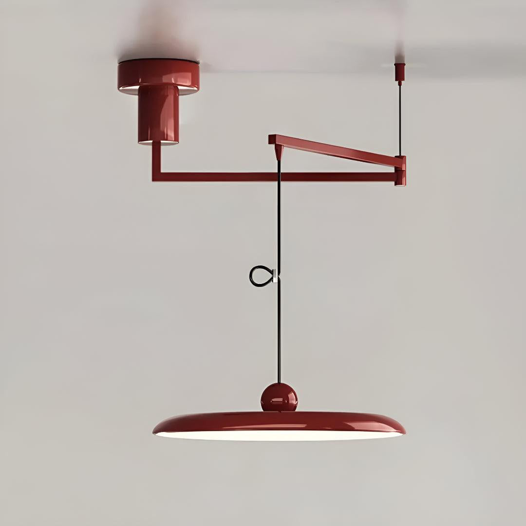 Flat Pendant Light With Adjustable Arm