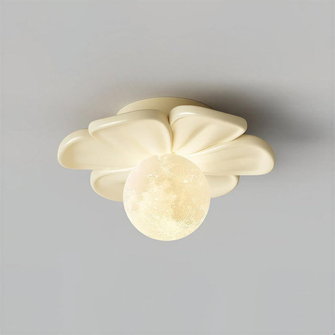 Flower Flush Mount Ceiling Fixture Light With Floral Design