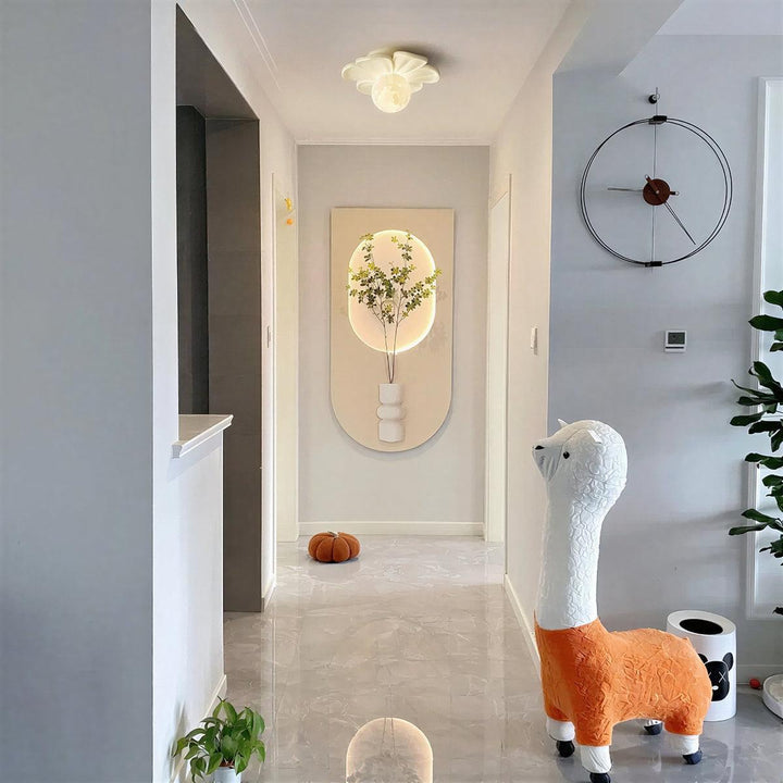 Flower Flush Mount Ceiling Fixture Light With Floral Design