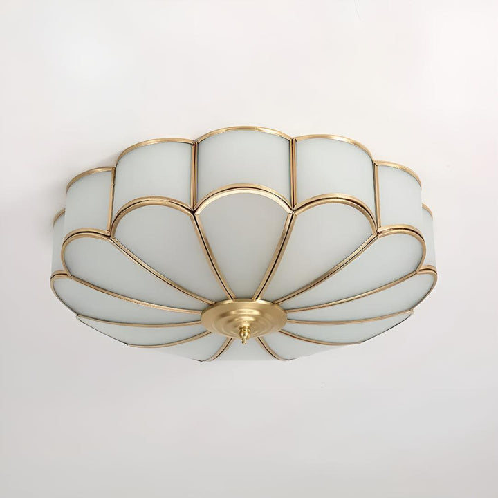 Flower Shaped Art Deco Flush Mount Ceiling Light Fixture