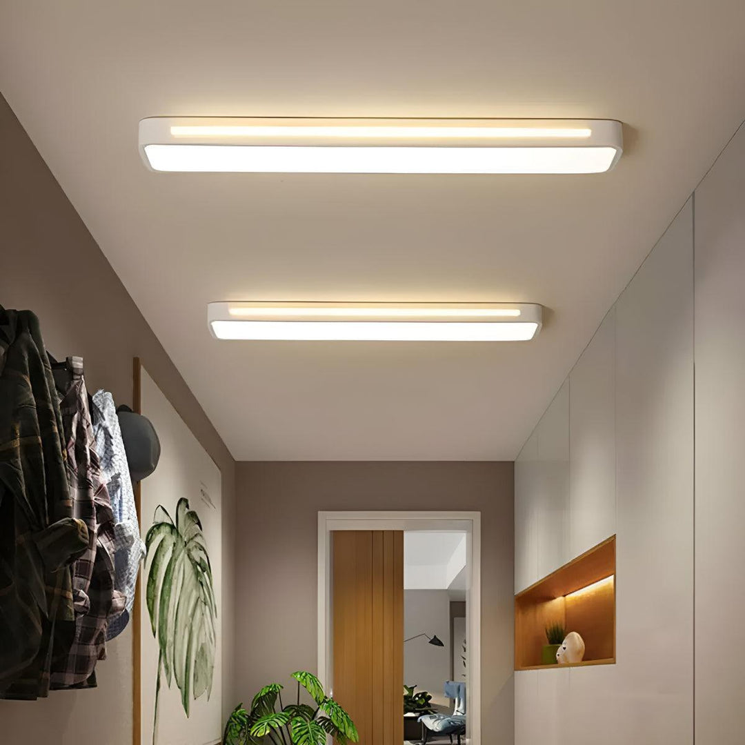 Linear Minimalist Nordic Ceiling Light Fixture With Flush Mount Design