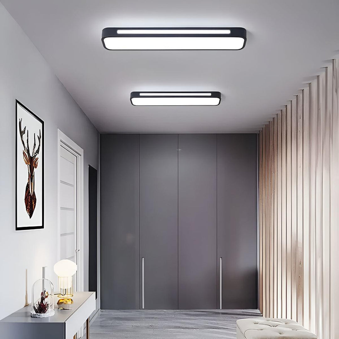 Linear Minimalist Nordic Ceiling Light Fixture With Flush Mount Design