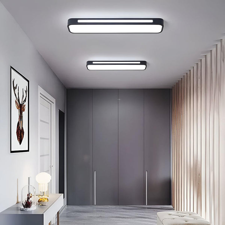 Linear Minimalist Nordic Ceiling Light Fixture With Flush Mount Design