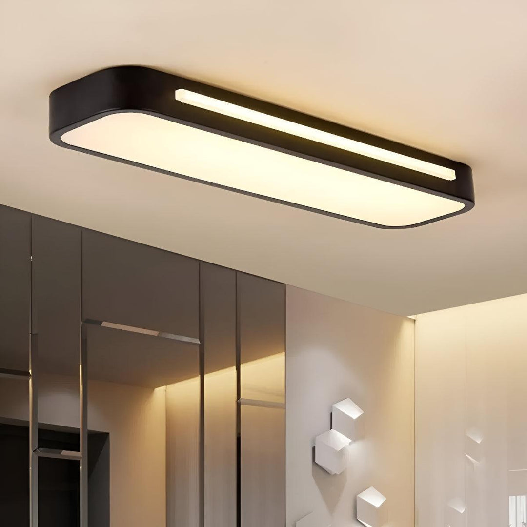 Linear Minimalist Nordic Ceiling Light Fixture With Flush Mount Design