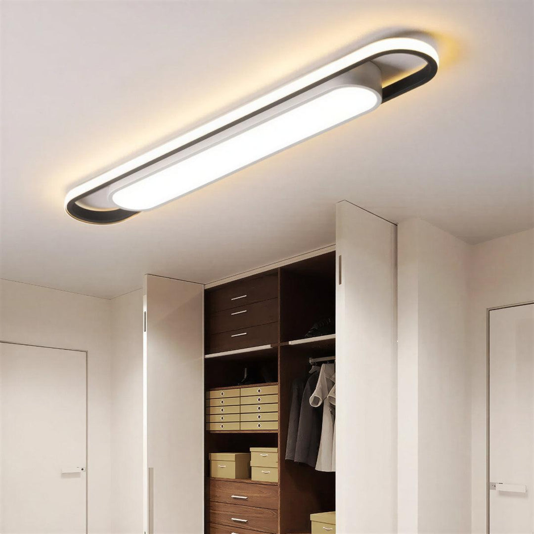 Long Linear Integrated Flush Mount Ceiling Light Fixture