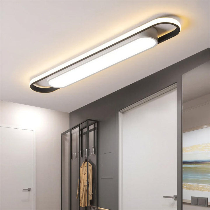 Long Linear Integrated Flush Mount Ceiling Light Fixture