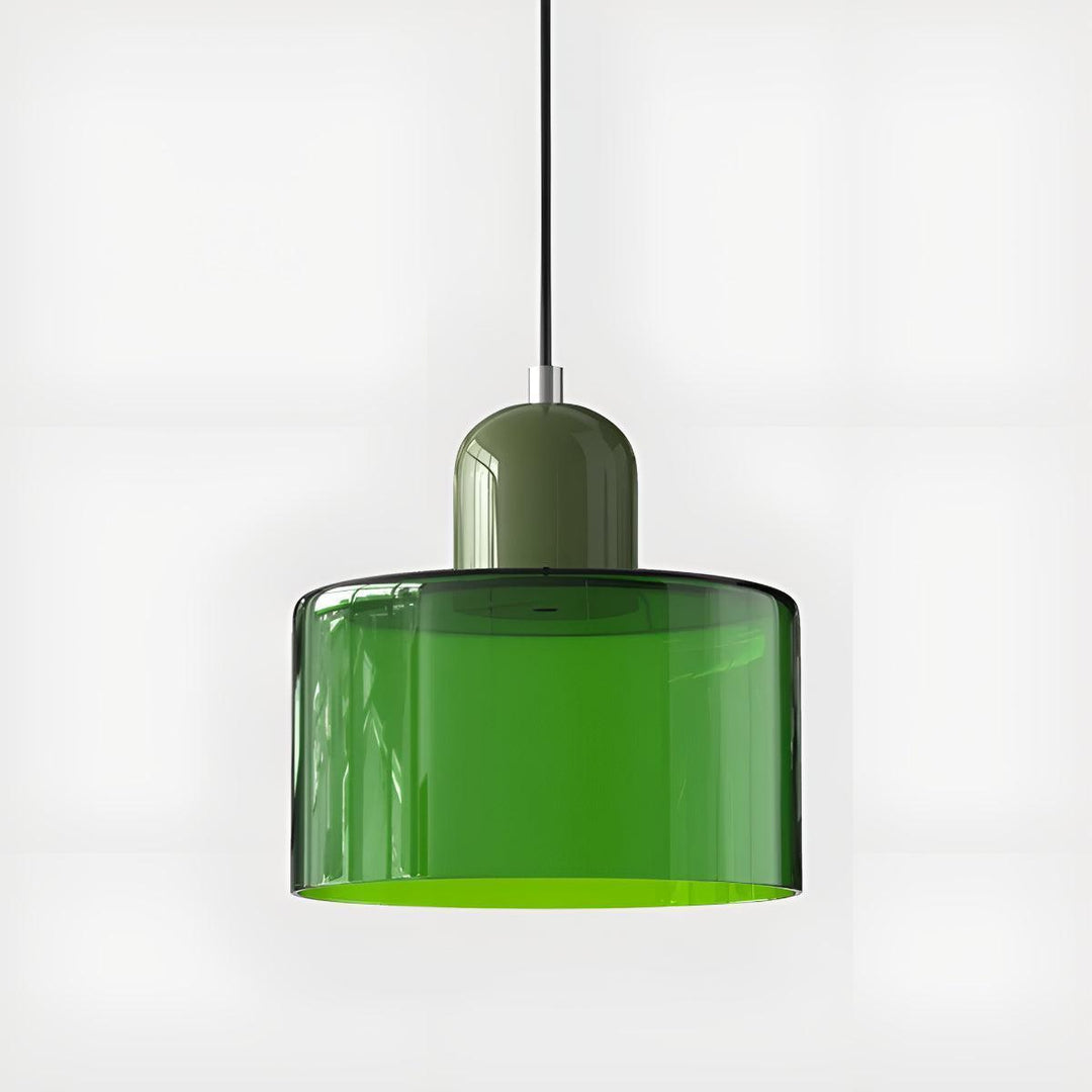 Mid Century Modern Glass Hanging Light Fixture