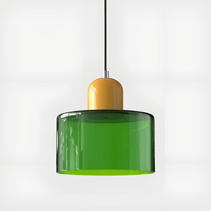 Mid Century Modern Glass Hanging Light Fixture