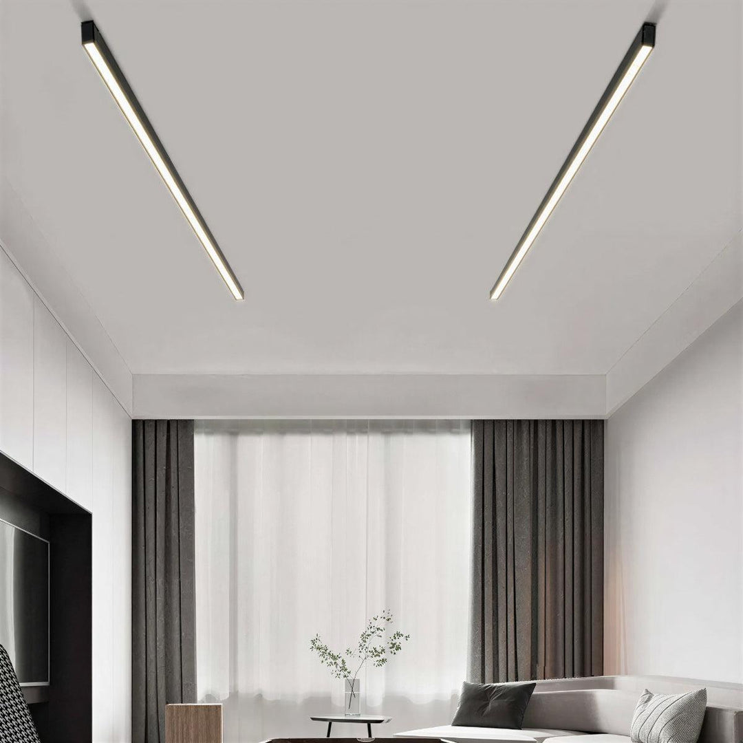 Minimalist Modern Linear Long Flush Mount Ceiling Light Fixture