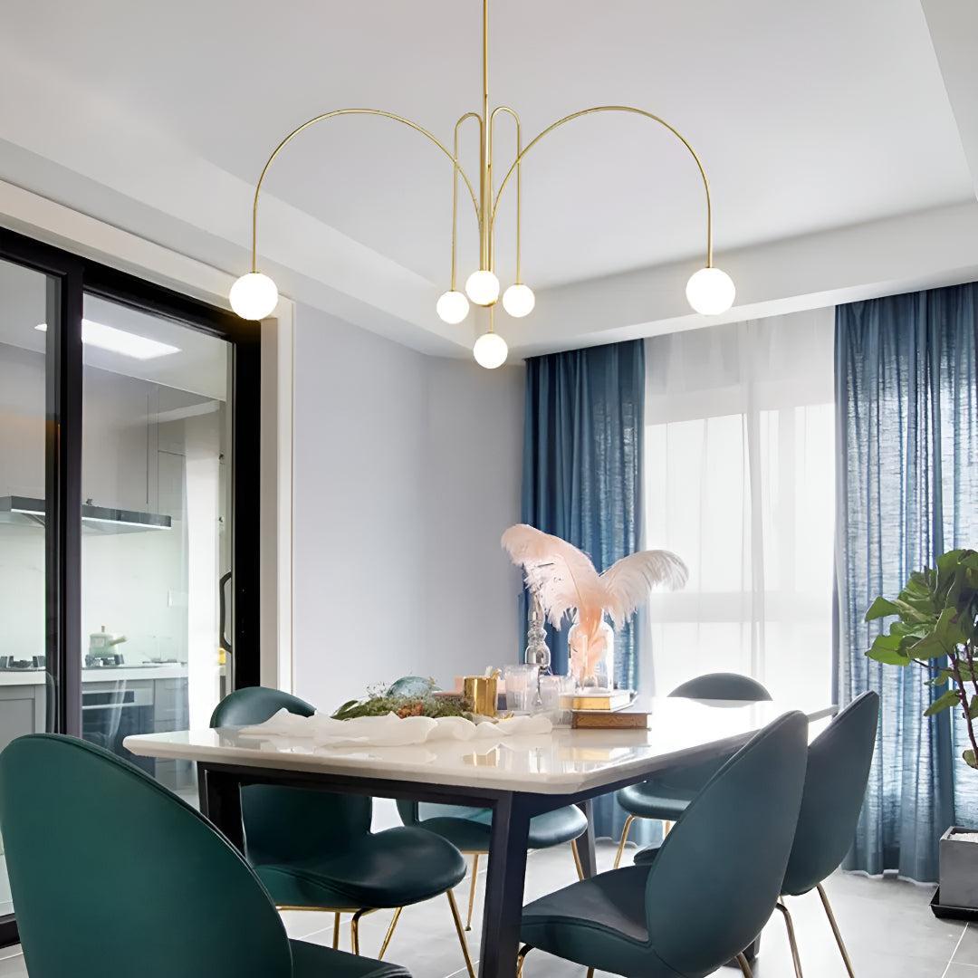 Modern Chandelier Pendant Light With Contemporary Globe Design