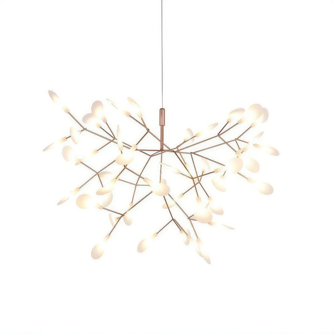 Modern Chandelier With Organic Leaf Design