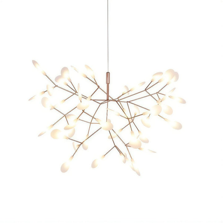 Modern Chandelier With Organic Leaf Design