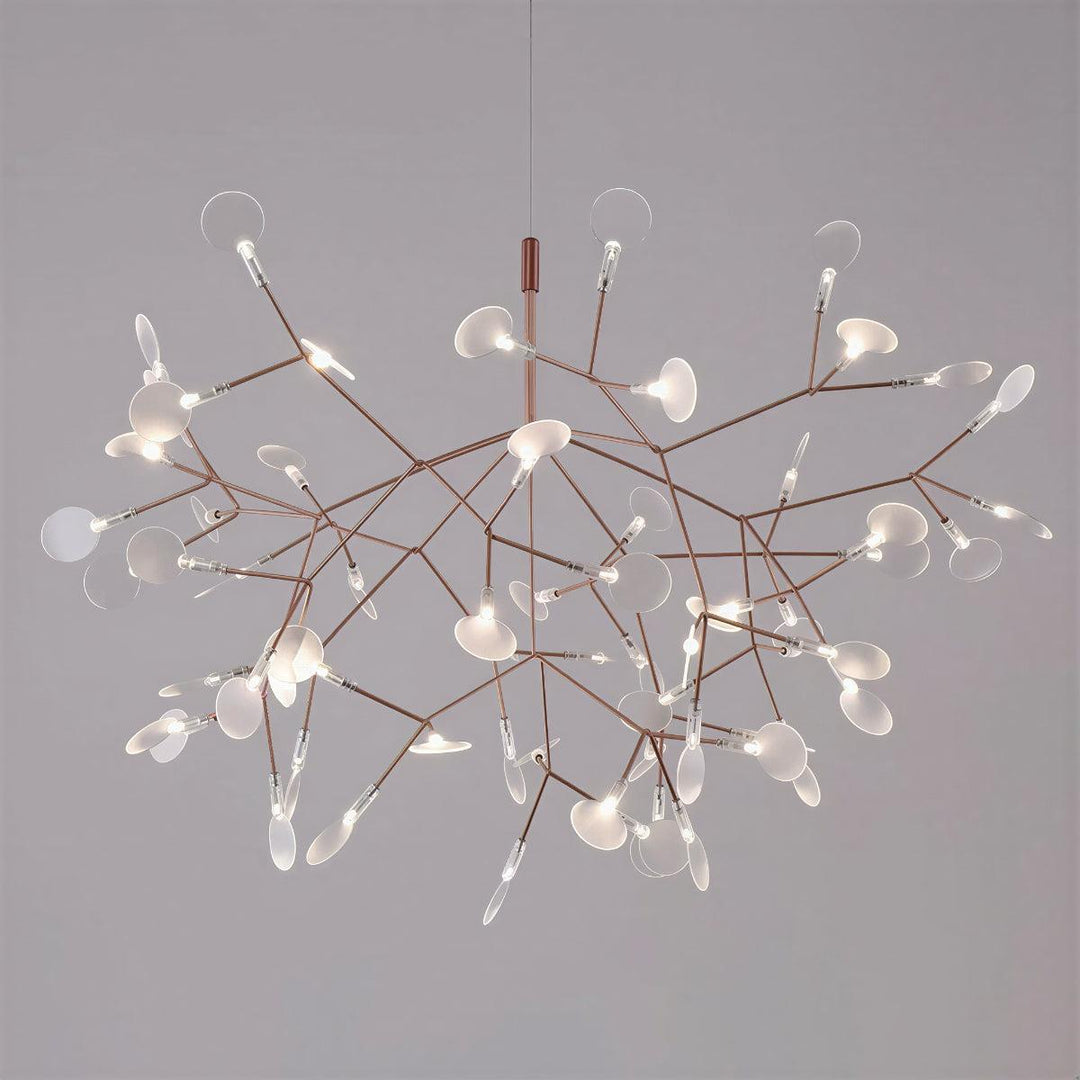 Modern Chandelier With Organic Leaf Design