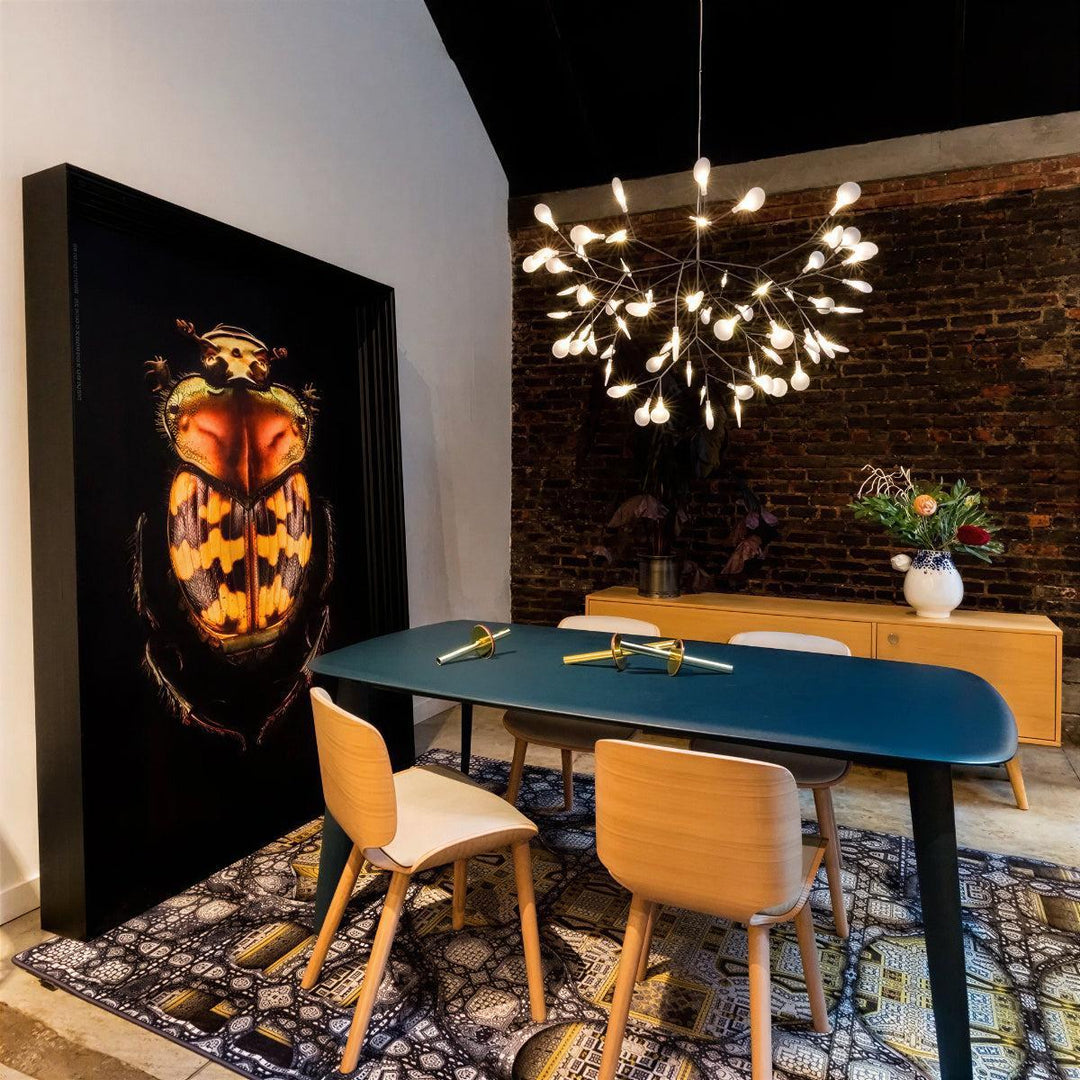 Modern Chandelier With Organic Leaf Design