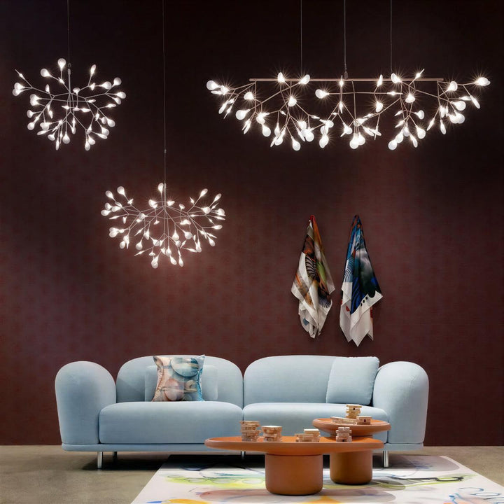 Modern Chandelier With Organic Leaf Design