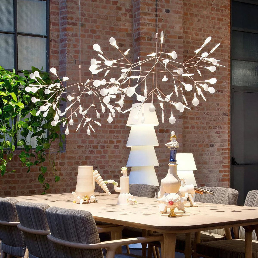 Modern Chandelier With Organic Leaf Design