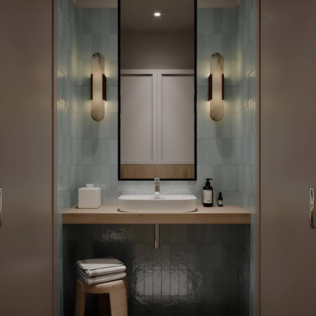 Modern Elongated Alabaster Wall Lights