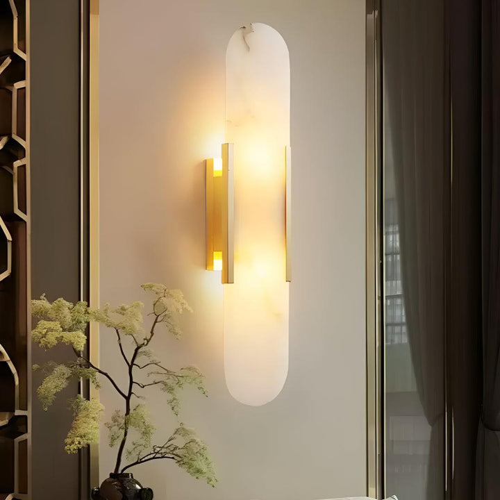 Modern Elongated Alabaster Wall Lights