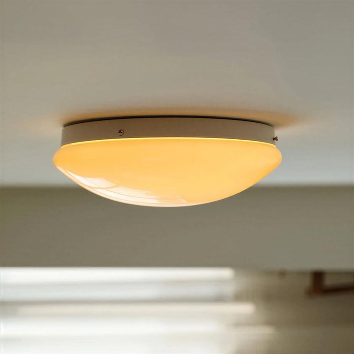 Modern Flush Mount Ceiling Light Fixture With Oyster Light Style