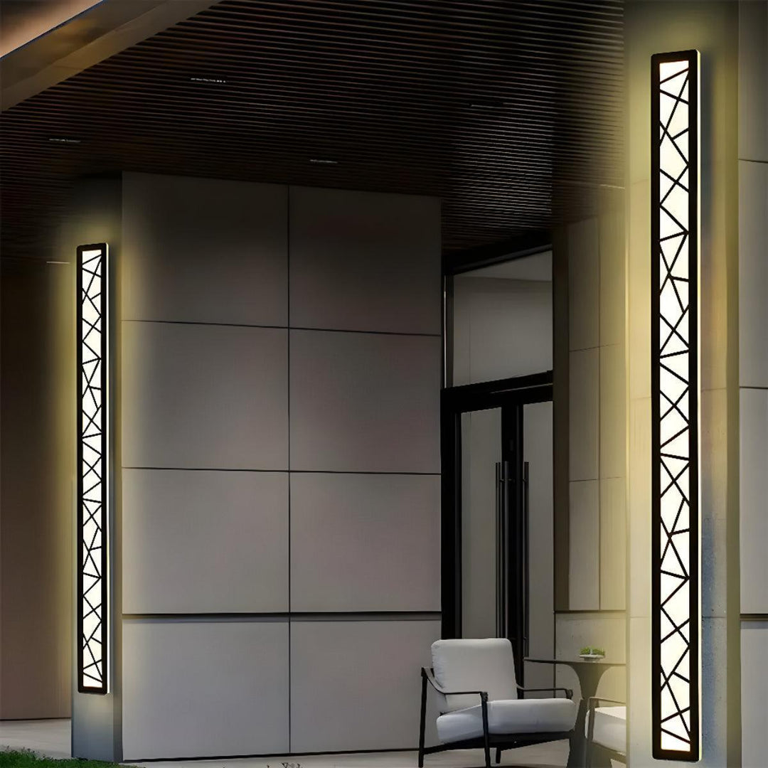 Modern Geometric Exterior Wall Light For Patio Illumination