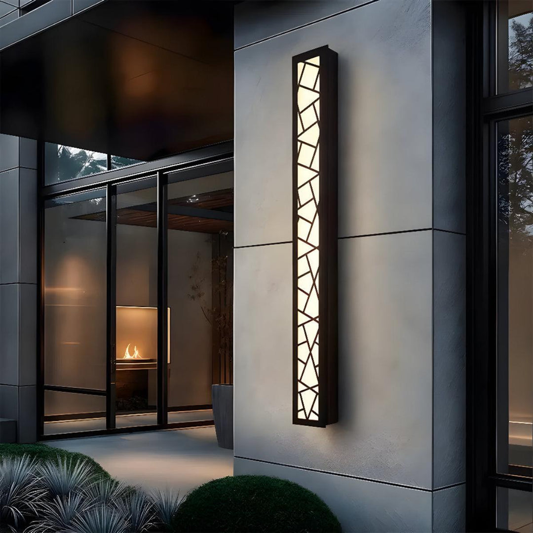 Modern Geometric Exterior Wall Light For Patio Illumination