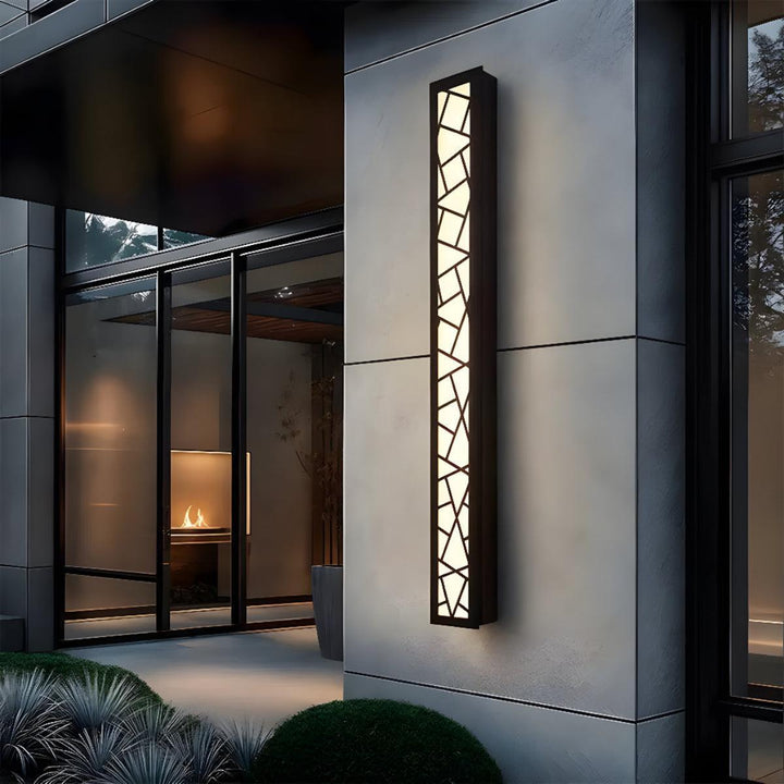 Modern Geometric Exterior Wall Light For Patio Illumination