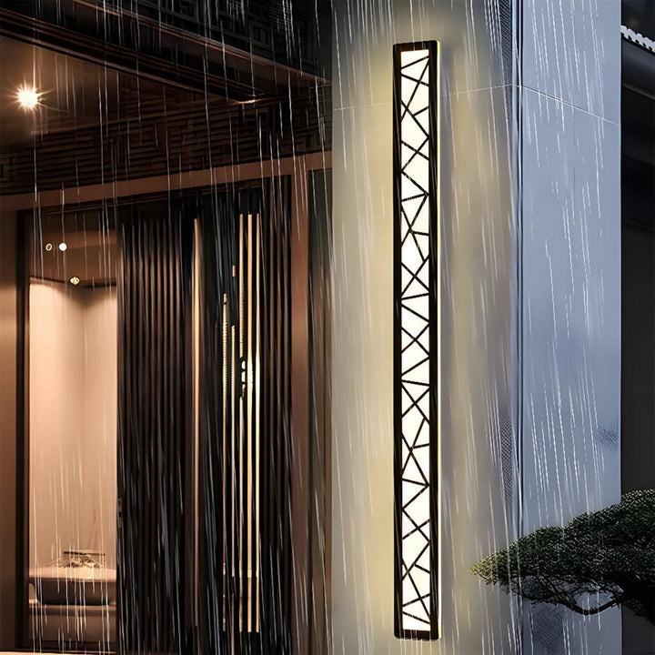 Modern Geometric Exterior Wall Light For Patio Illumination