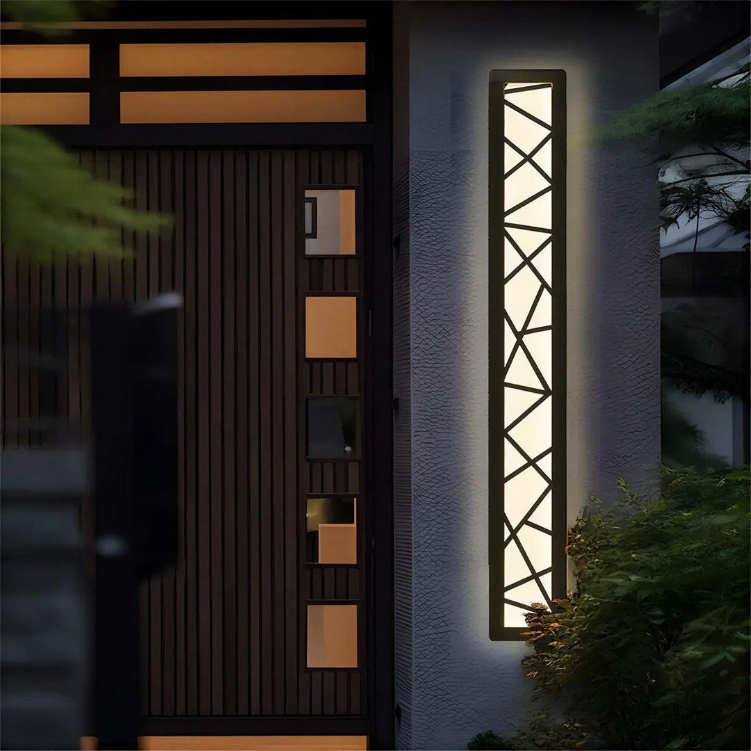 Modern Geometric Exterior Wall Light For Patio Illumination