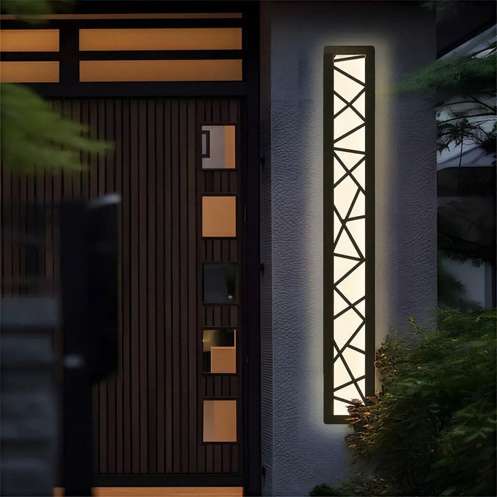 Modern Geometric Exterior Wall Light For Patio Illumination