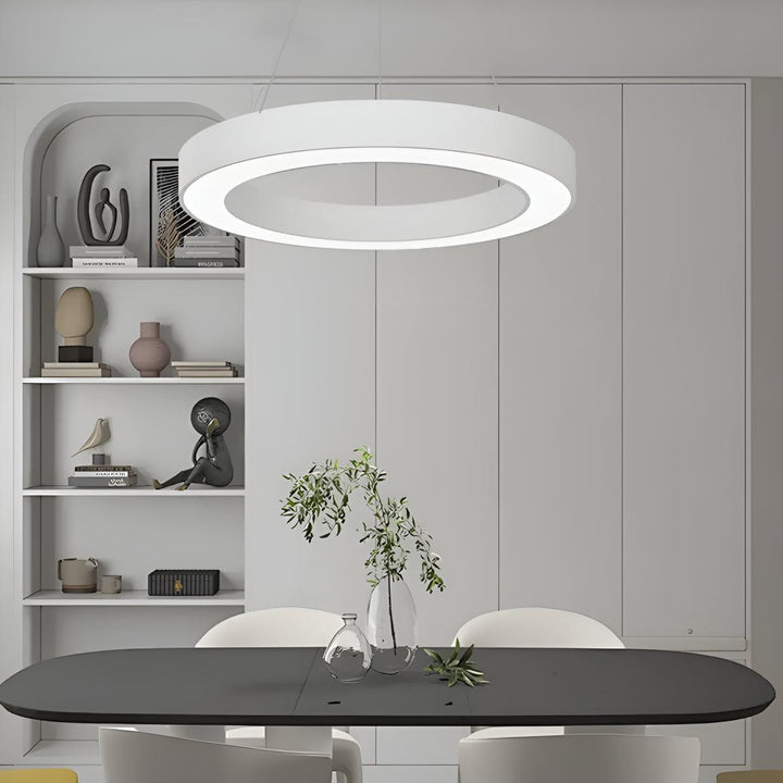 Modern Office And Gym Ceiling Lighting With Suspended Ring