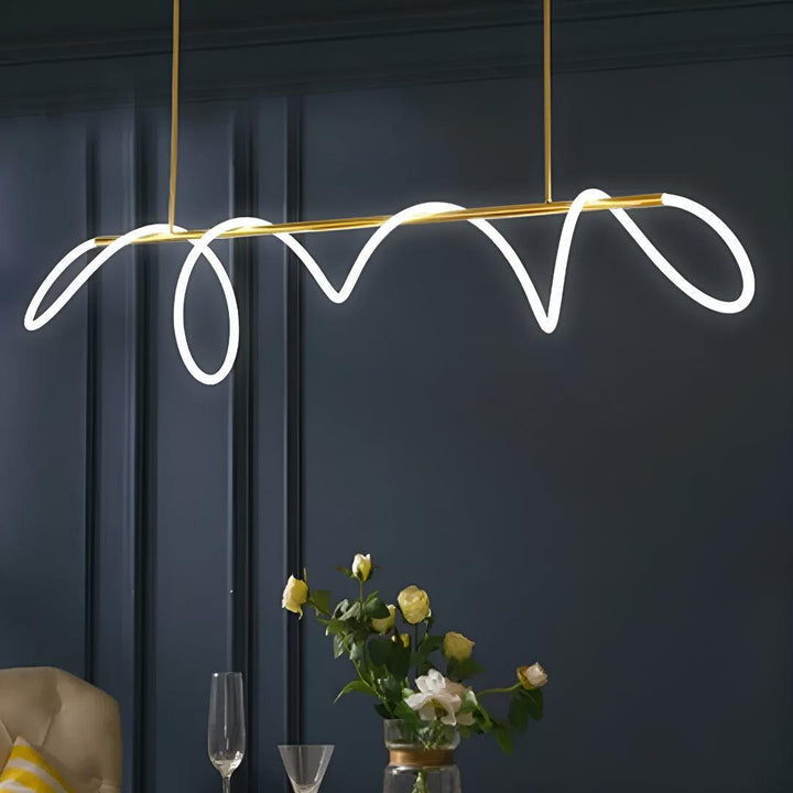 Modern Pendant Lighting With Flexible Flowing Tube Design