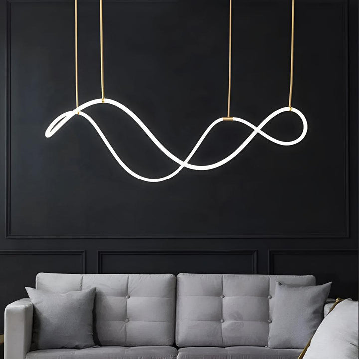 Modern Pendant Lighting With Flexible Flowing Tube Design