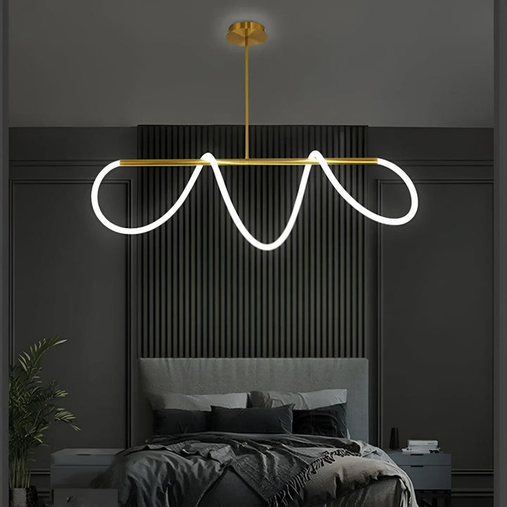 Modern Pendant Lighting With Flexible Flowing Tube Design