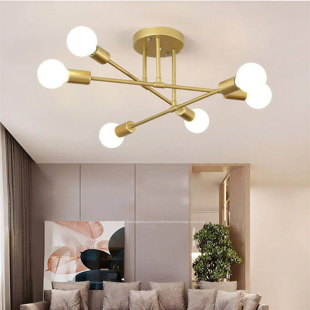 Modern Sputnik Chandelier Ceiling Light Fixture For Home Interiors