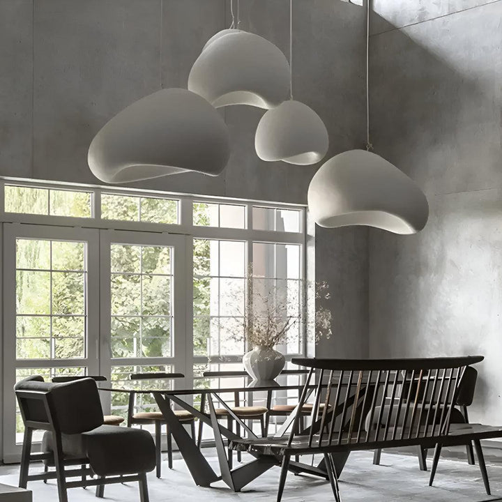 Modern Wabi Sabi Hanging Pendant Lights With Warm Ambient Glow
