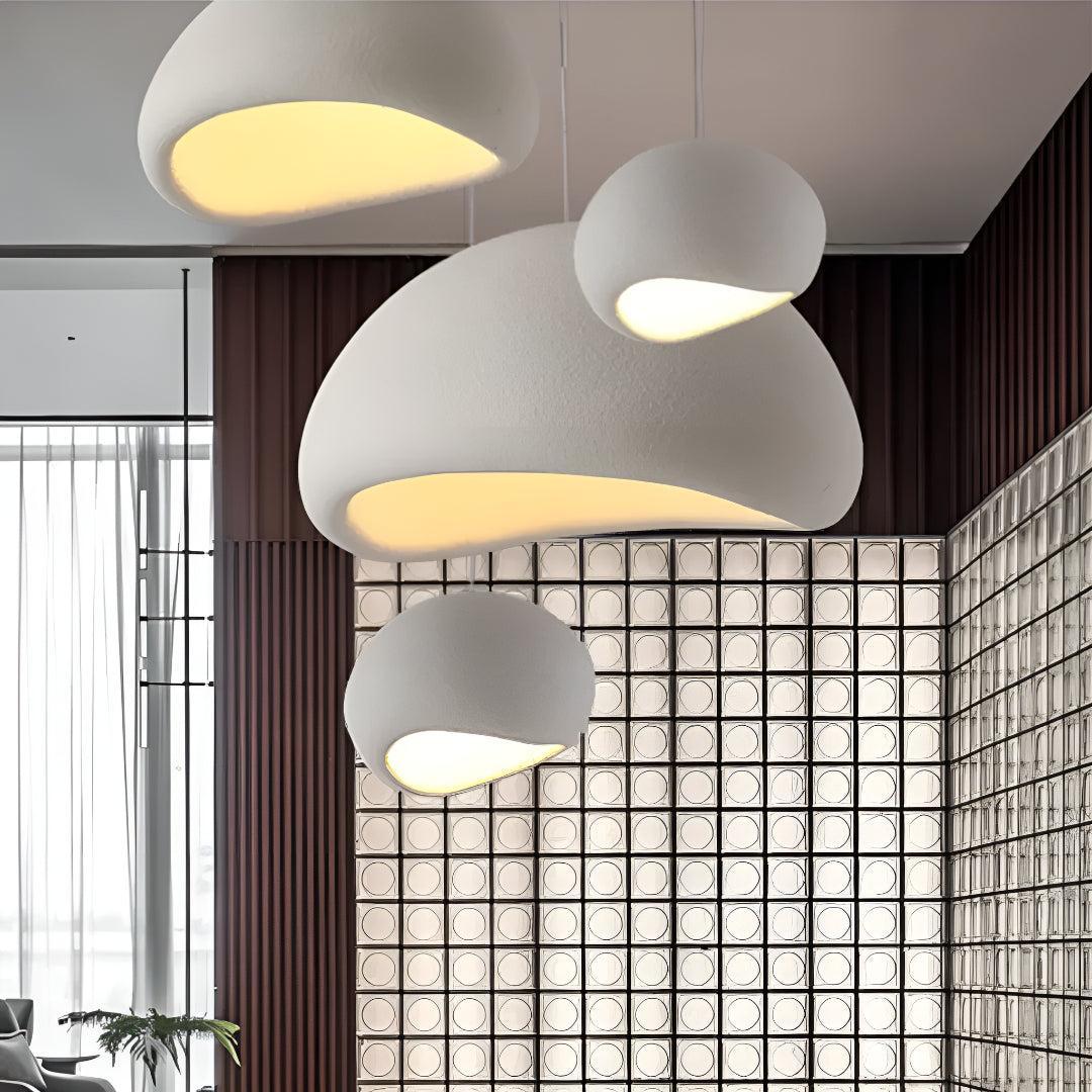 Modern Wabi Sabi Hanging Pendant Lights With Warm Ambient Glow